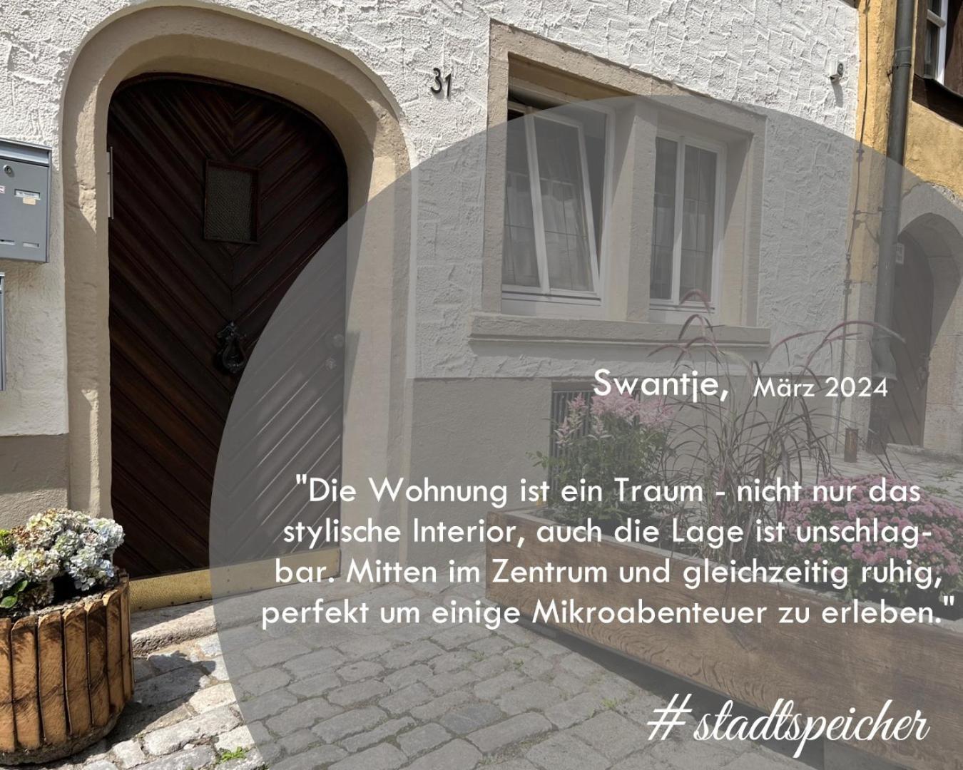 #Stadtspeicher - Gruener Stern Das Apartment Mitten In Der Altstadt 로텐부르크 옵 데어타우버 외부 사진