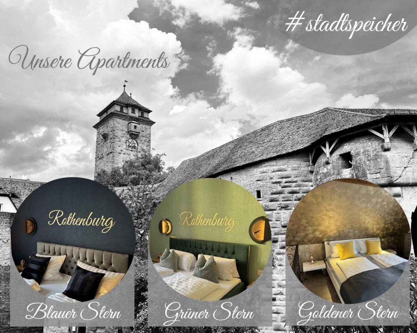 #Stadtspeicher - Gruener Stern Das Apartment Mitten In Der Altstadt 로텐부르크 옵 데어타우버 외부 사진